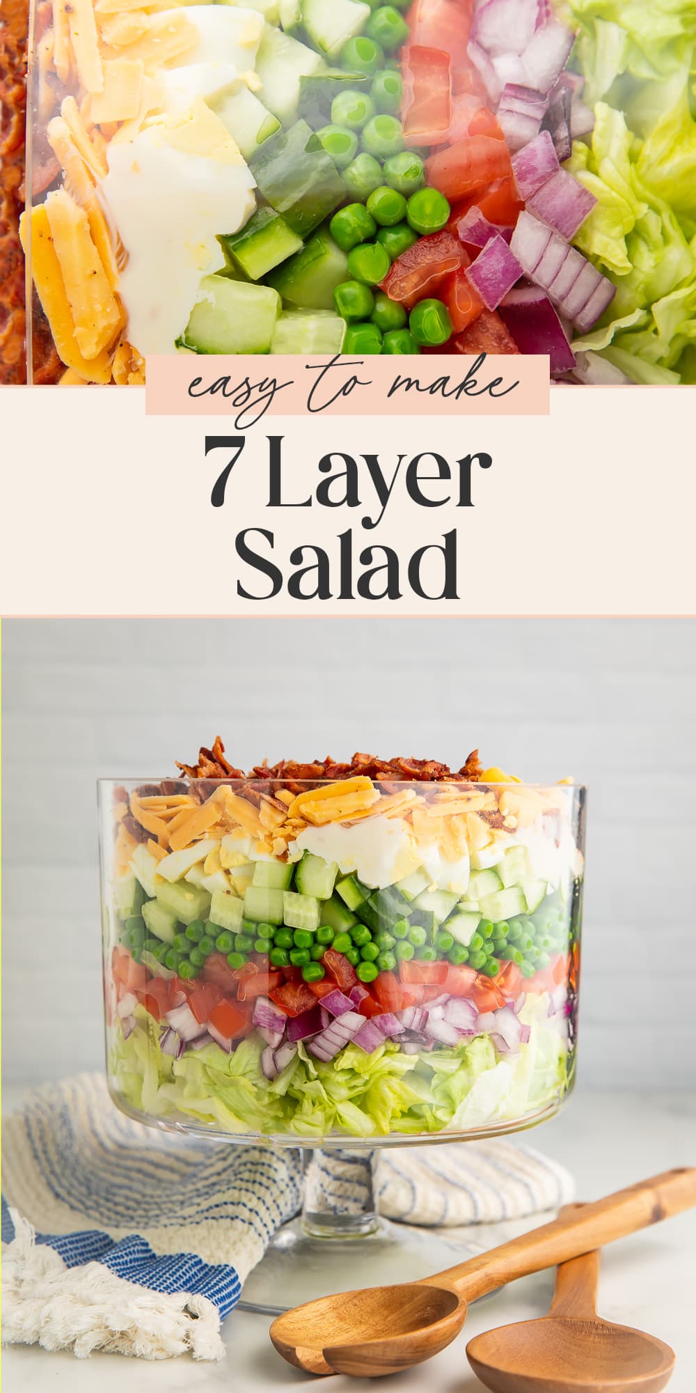 Pin graphic for 7 layer salad.