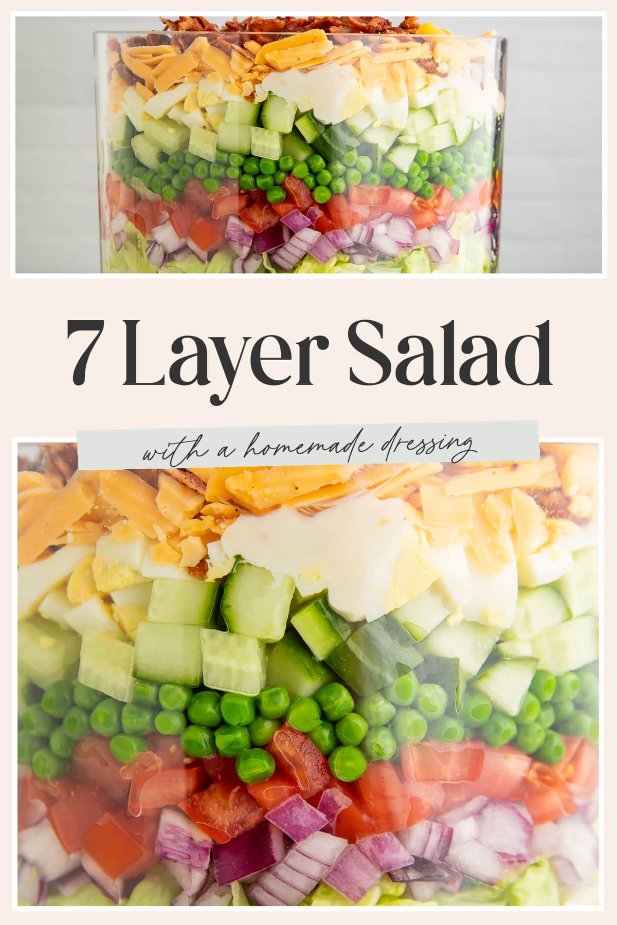 Pin graphic for 7 layer salad.