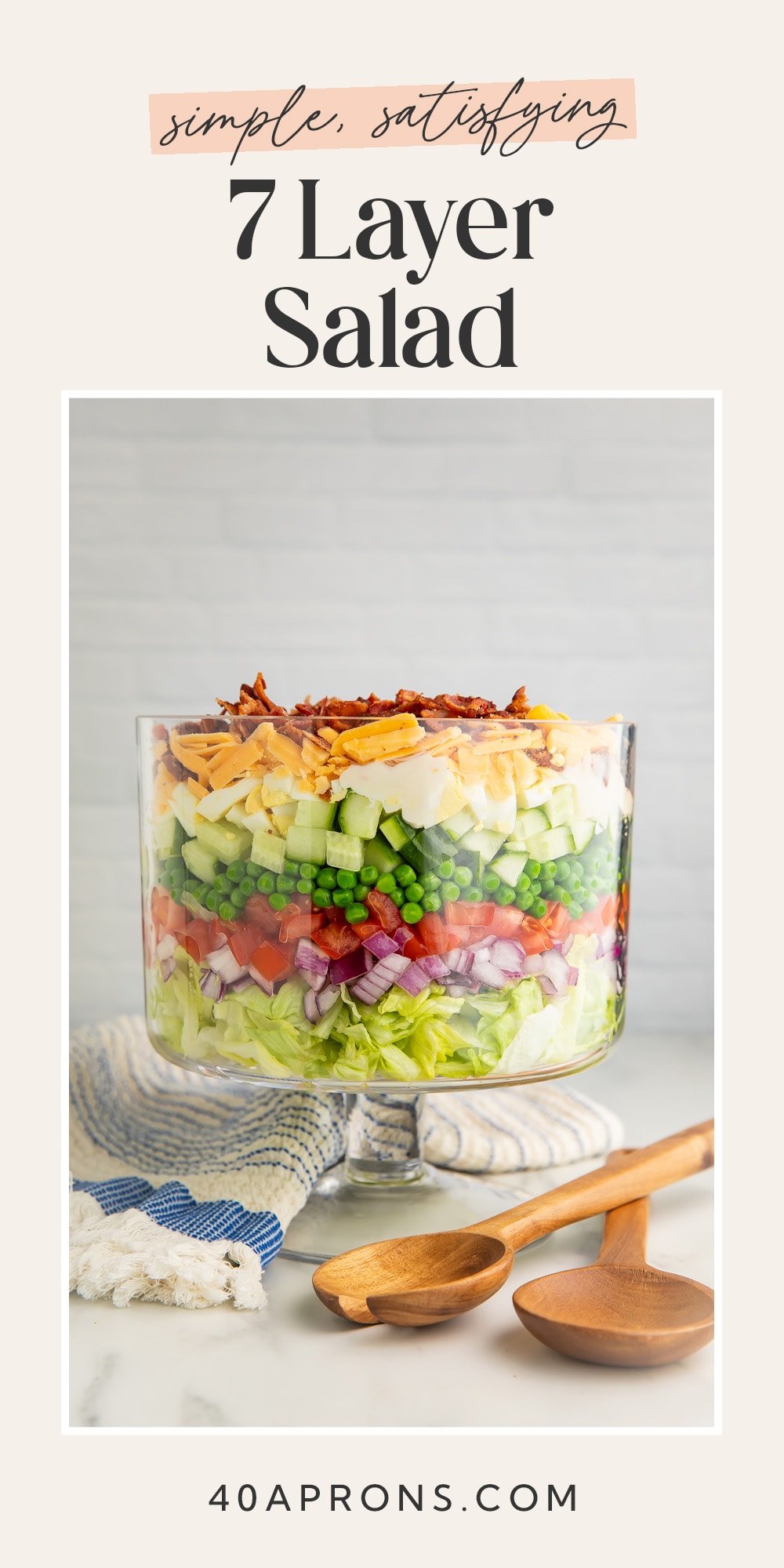 Pin graphic for 7 layer salad.