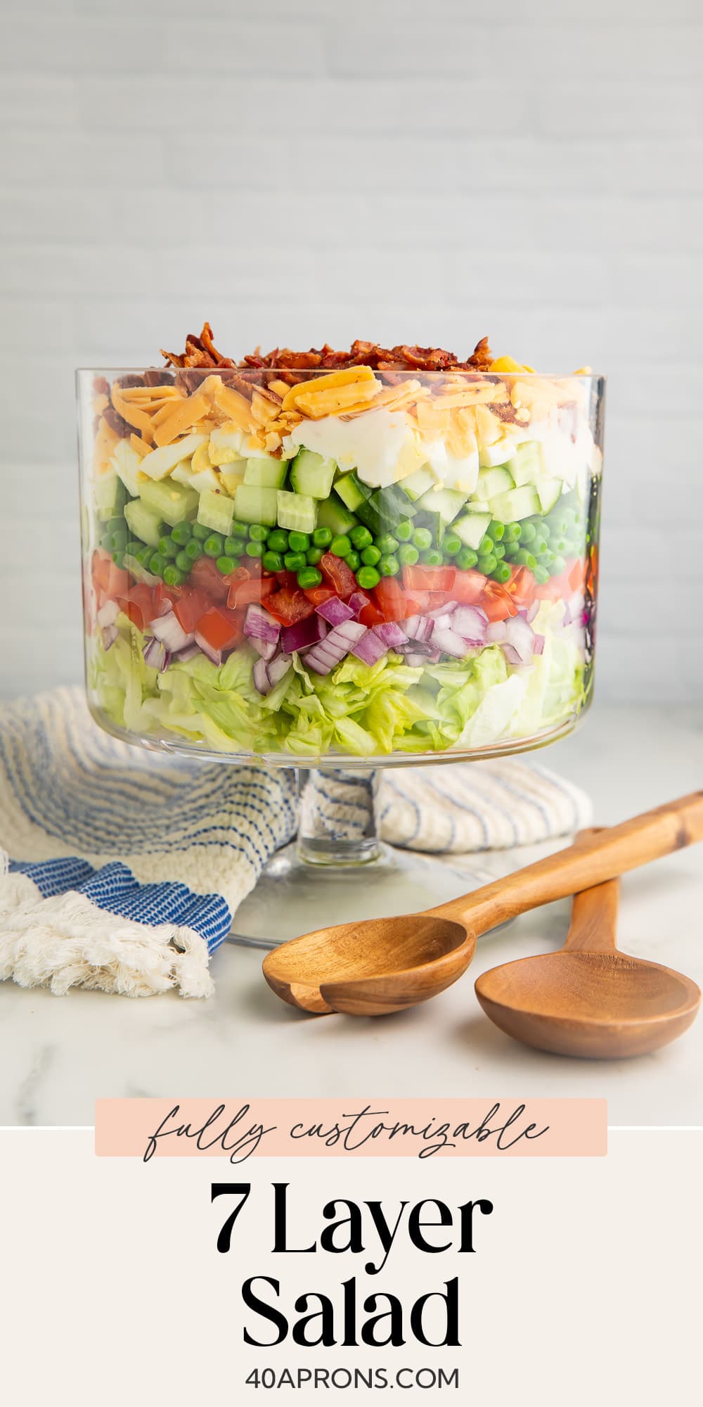 Pin graphic for 7 layer salad.