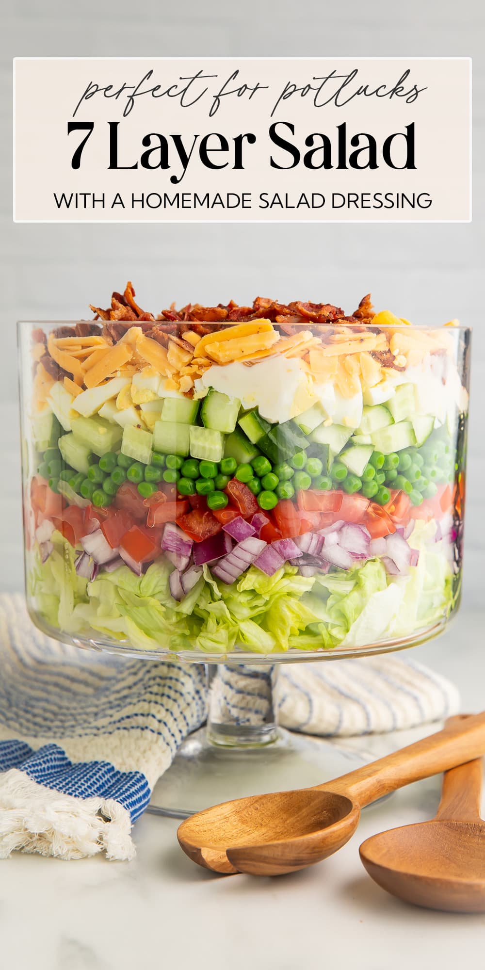Pin graphic for 7 layer salad.