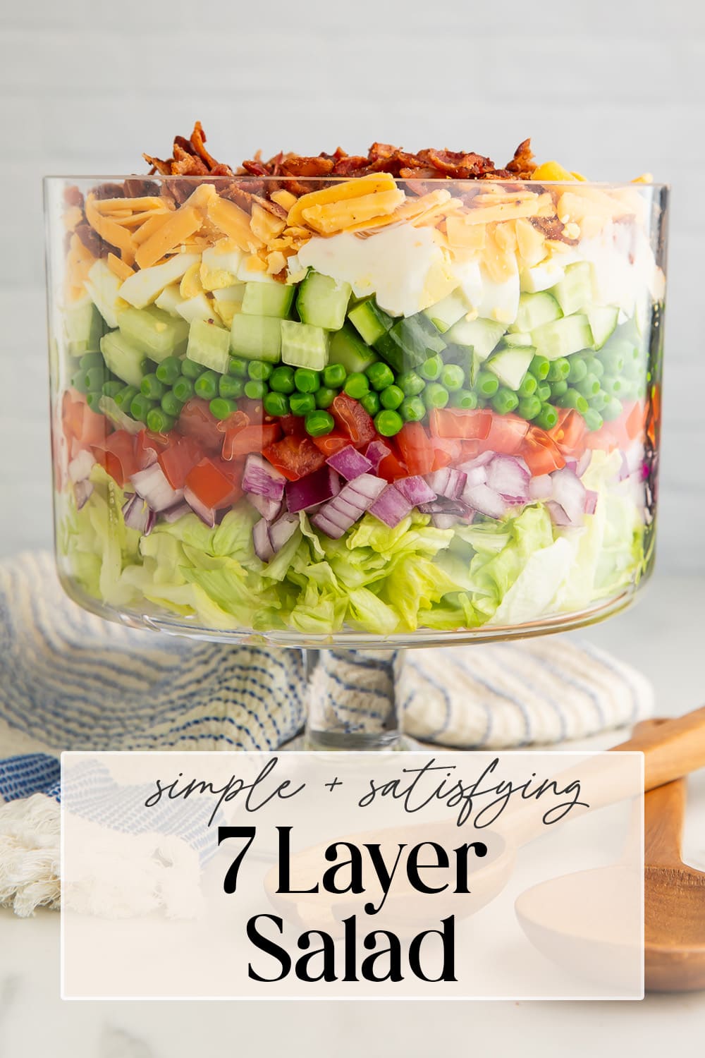 Pin graphic for 7 layer salad.