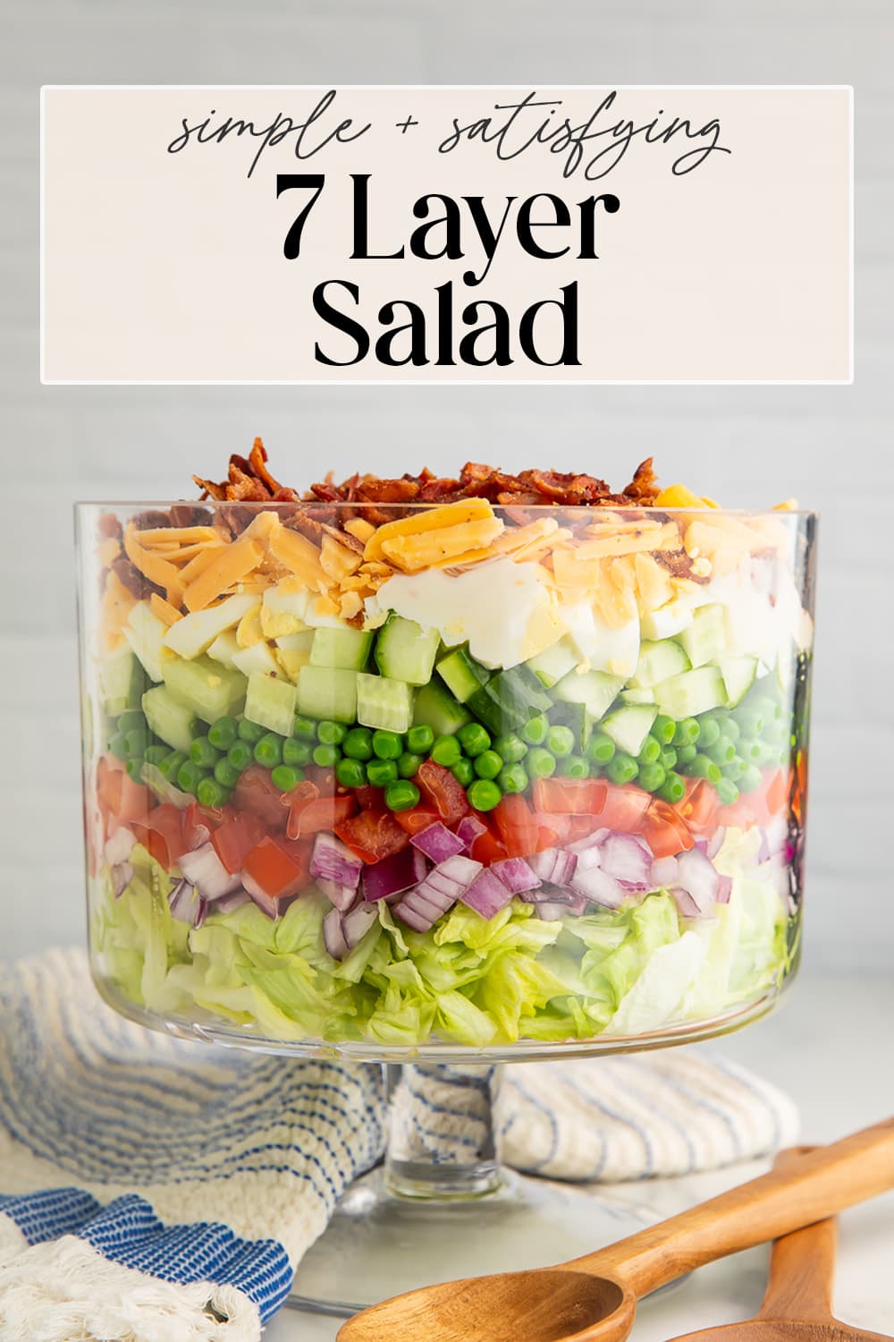 Pin graphic for 7 layer salad.