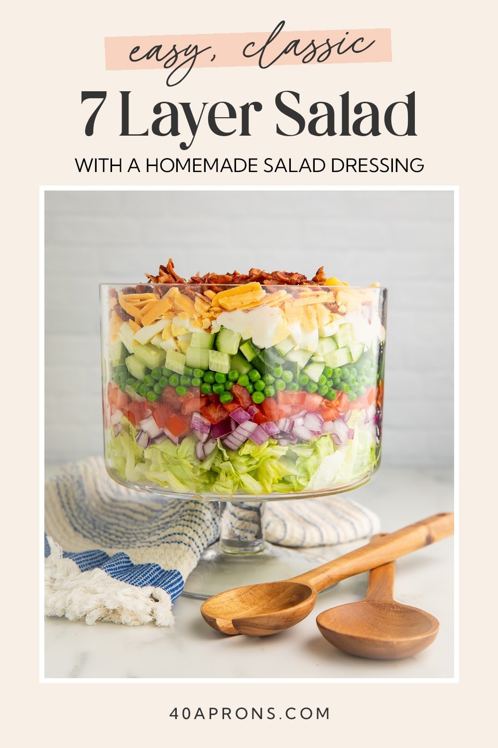Pin graphic for 7 layer salad.
