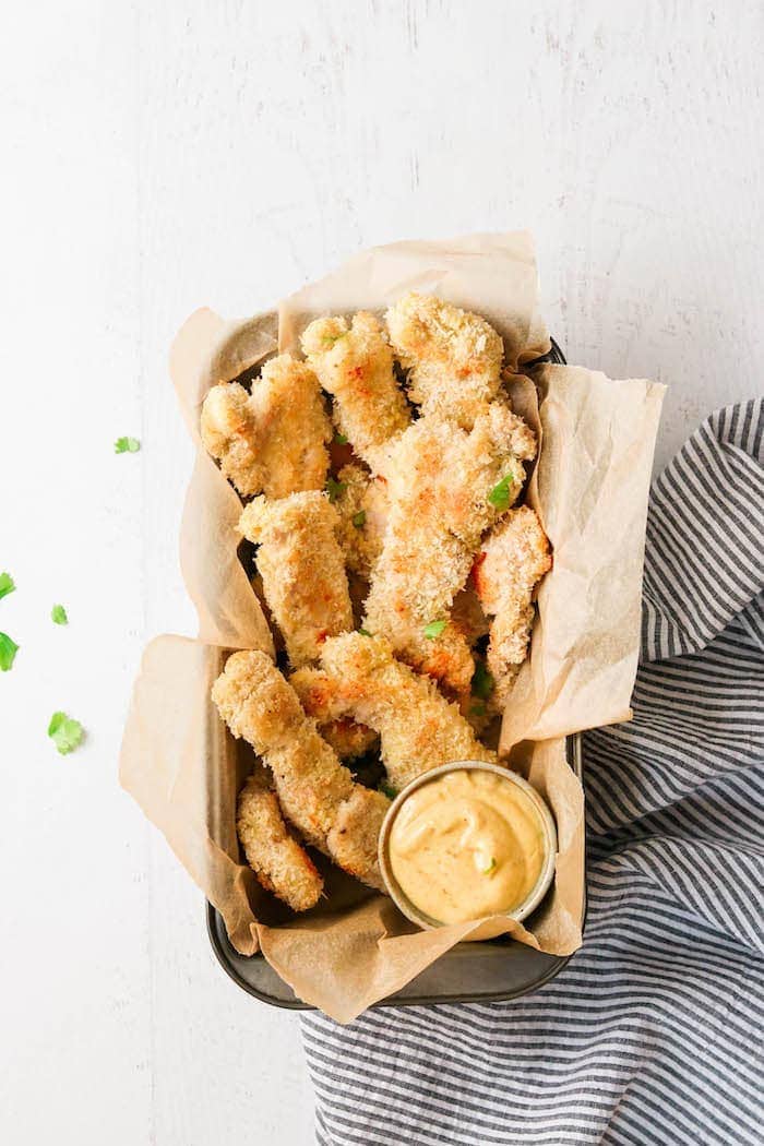 Crispy Paleo Coconut Chicken with “Honey” Mustard Sauce (Whole30, Low Carb)