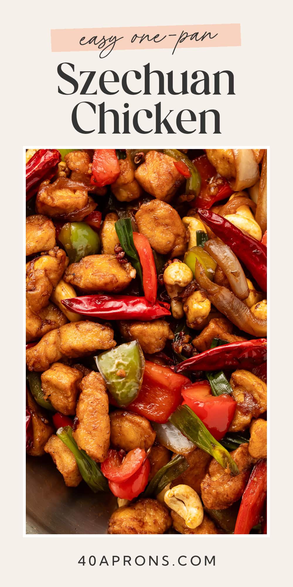 Pin graphic for szechuan chicken.