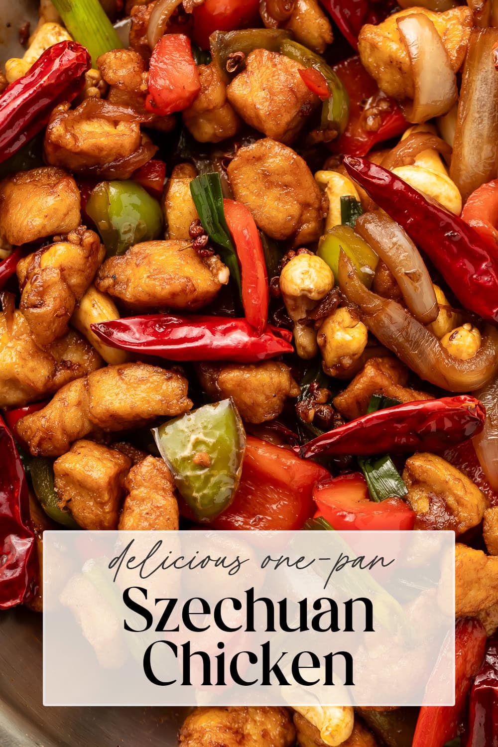 Pin graphic for szechuan chicken.